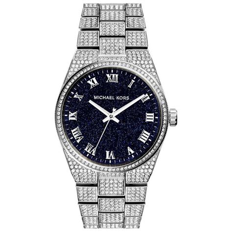 michael kors watch with diamond face|Michael Kors silver diamond watch.